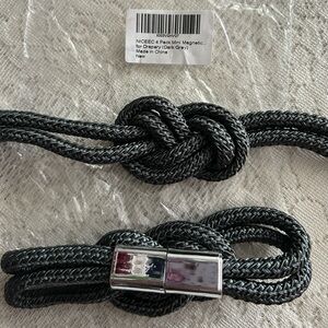 Dark Gray Magnetic Curtain Tiebacks